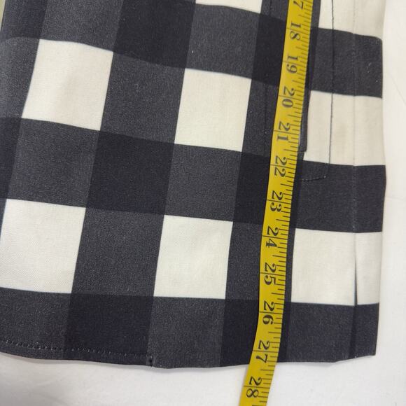 Banana Republic Women’s Plaid Black/White Double-Breasted Pea Coat Size S - Picture 13 of 16